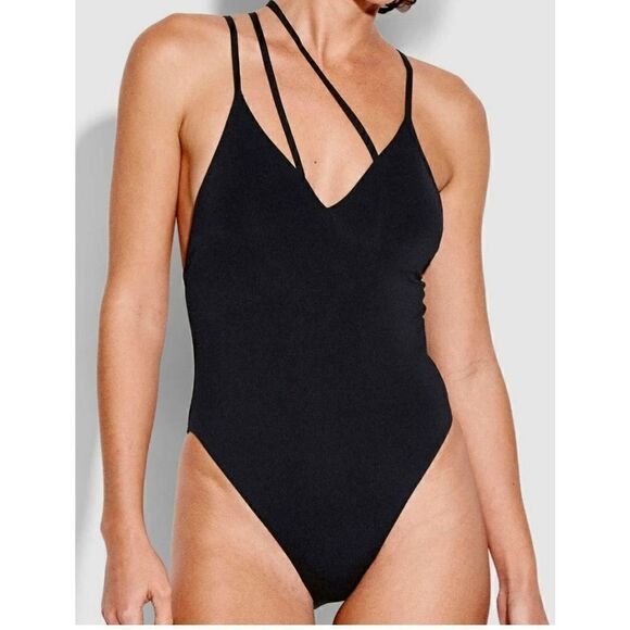 New. SEAFOLLY black one piece. Retails $197. Size 8 - Picture 6 of 11